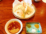天ぷらと天汁と塩